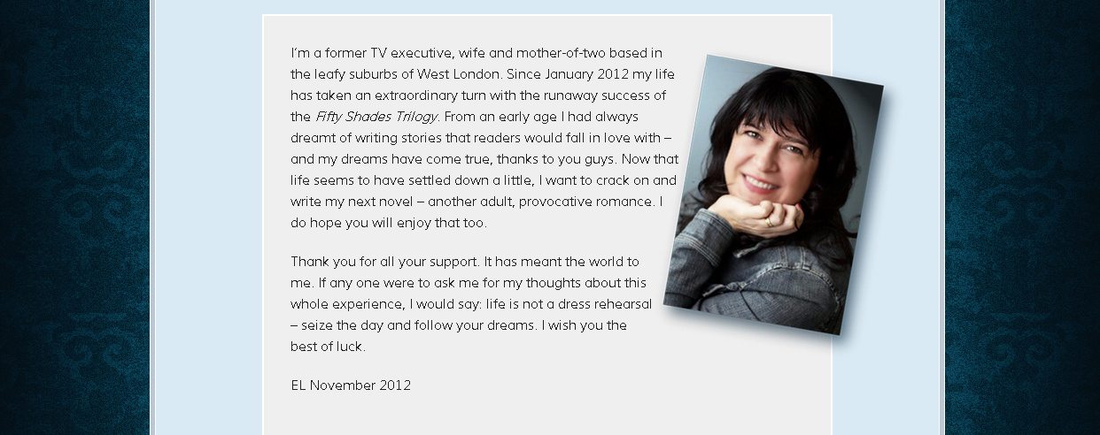 Autora de 50 Tons de Cinza diz ter vergonha que homens leiam seus livros